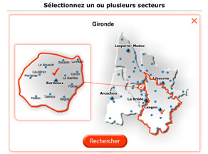 Інтерактивна флеш-карта департаменту Gironde